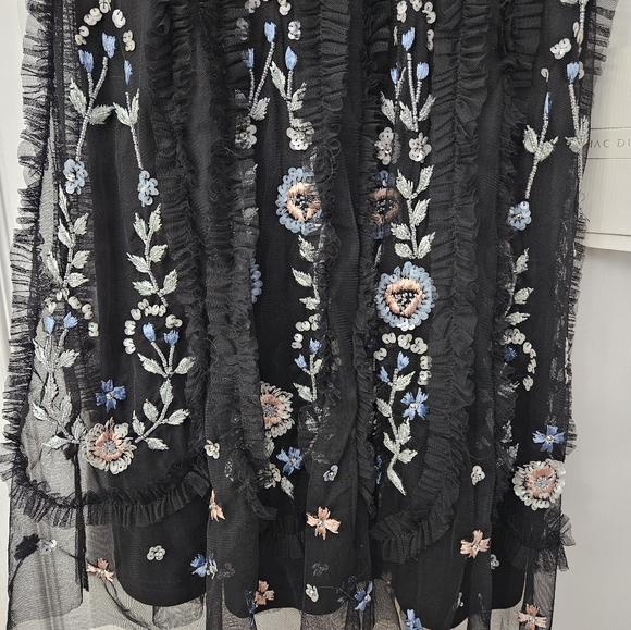 Mac Duggal Sequin Floral Tulle Cocktail Dress Sz 0, 4 NWT - Picture 6 of 12